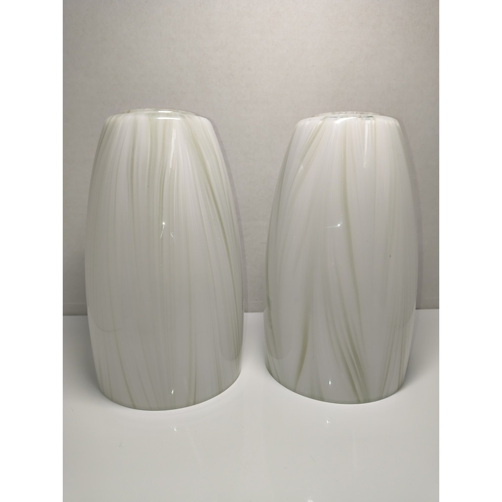 NEW Style Selections Champagne Opal Shimmer Glass Pendant Light‎ Shade Set Of 2